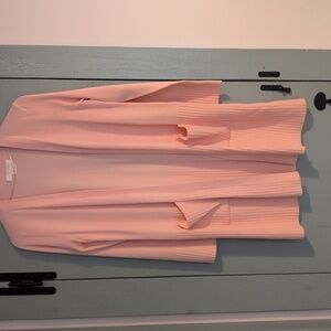 Women's Pink Open Front Cardigan Sweater